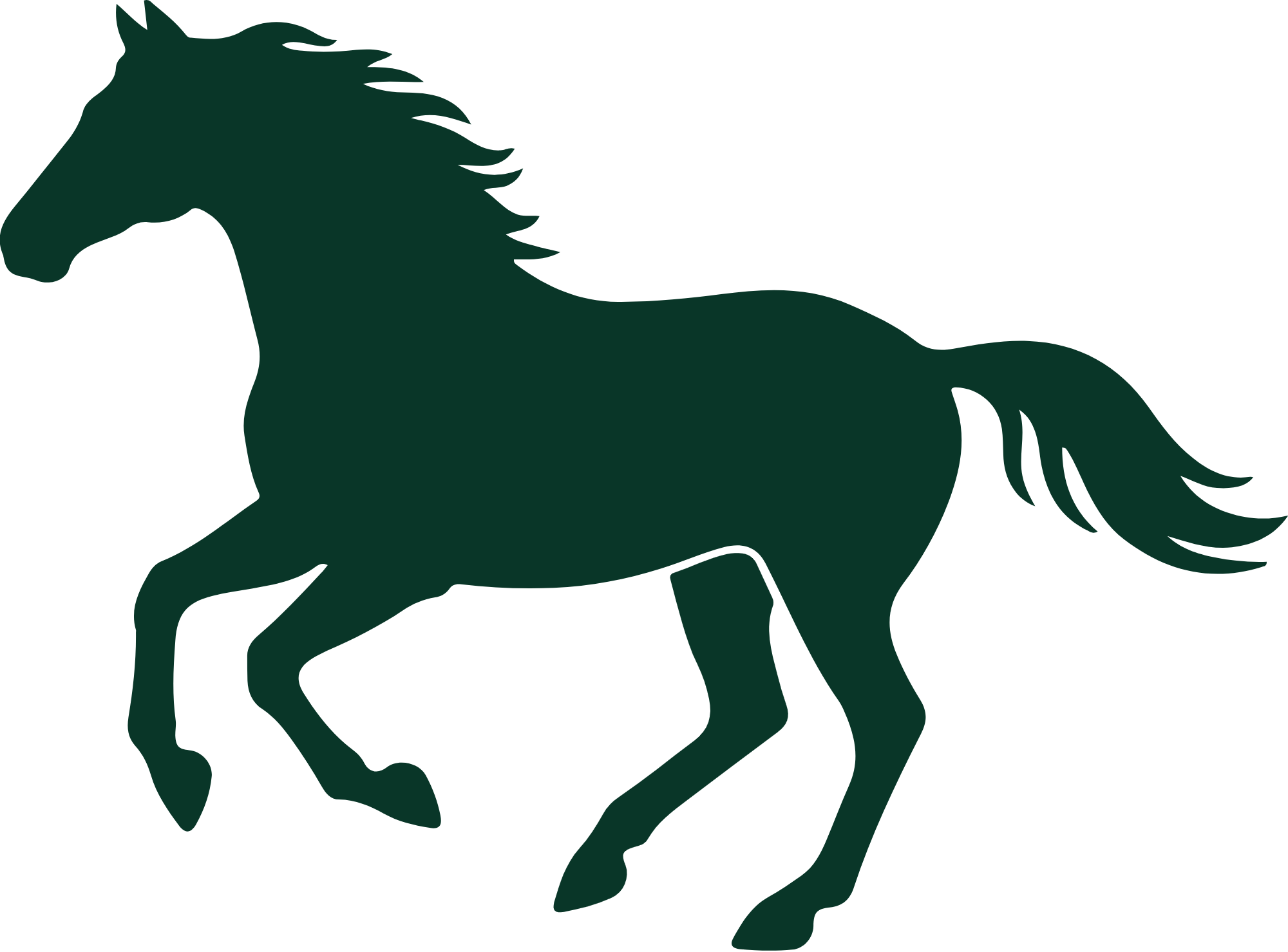 Green on transparent